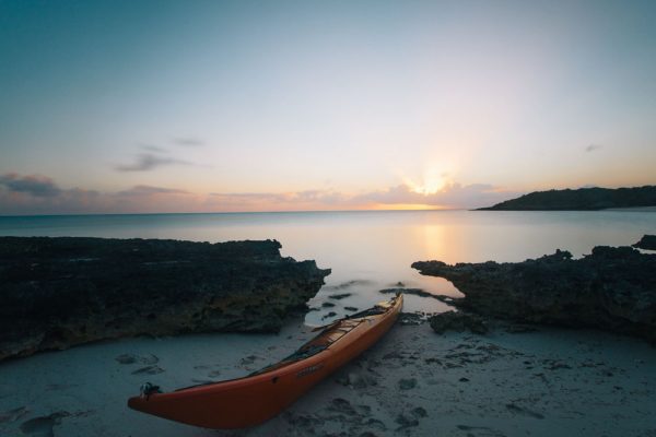 bahamas kayaking beach sunset