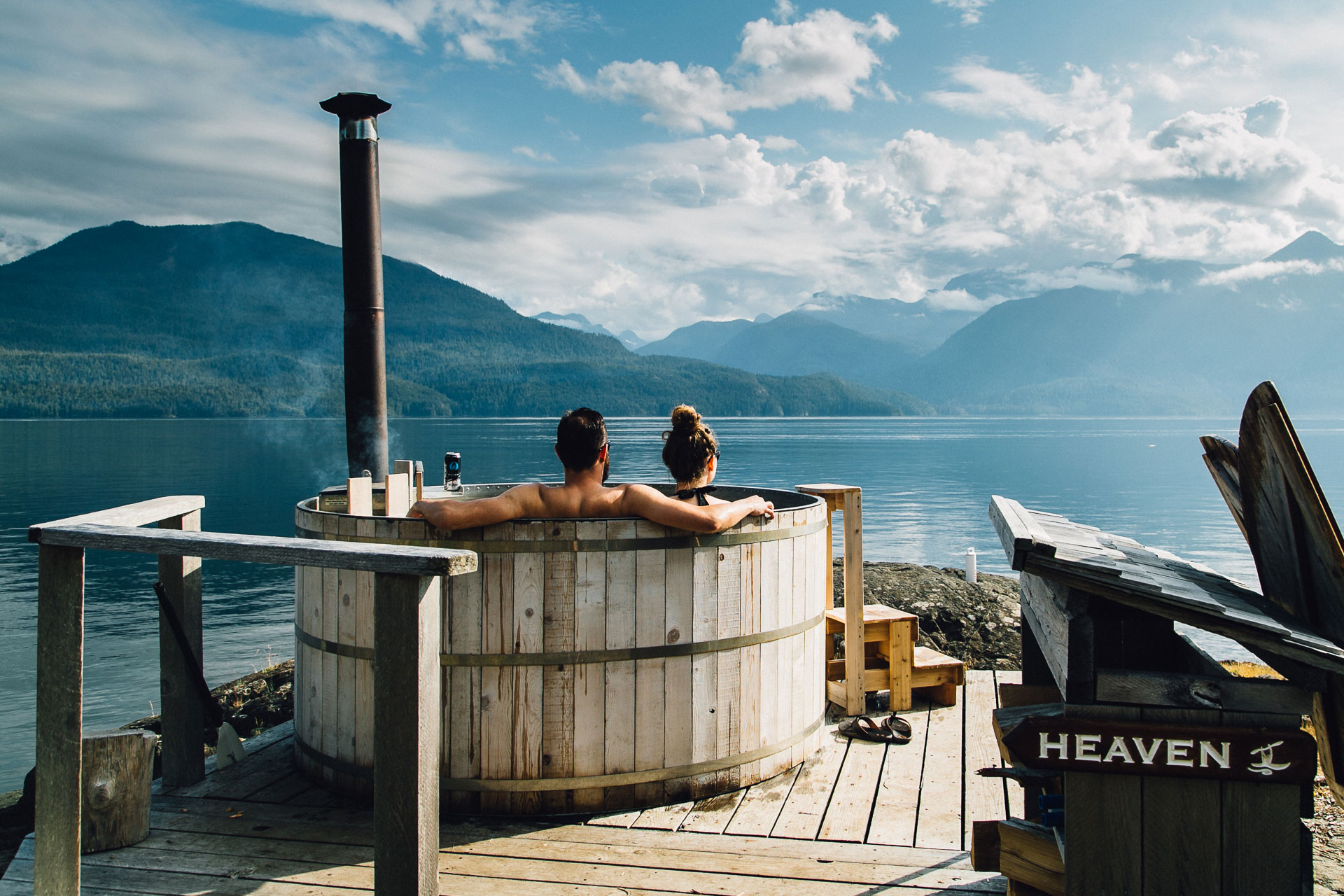 relax in a hot tub overlooking the ocean, restore and recharge with regenerative travel
